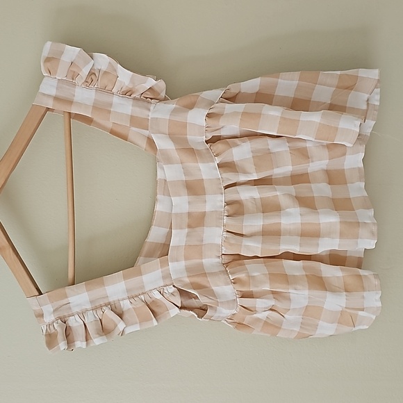 Gingham print tank top - Picture 2 of 4